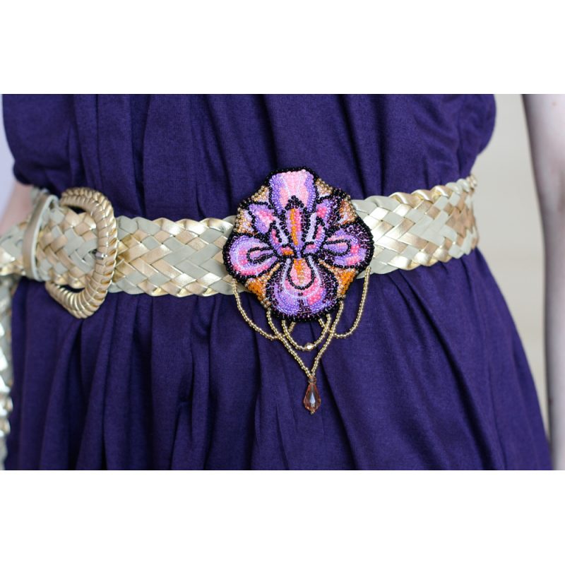 Christmas Ornament Bead Embroidery Kit "Flower-de-luce"