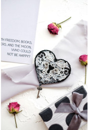 Christmas Ornament Bead Embroidery Kit "The key to the heart-2"