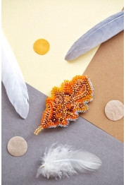 Christmas Ornament Bead Embroidery Kit "Oak leaflet"