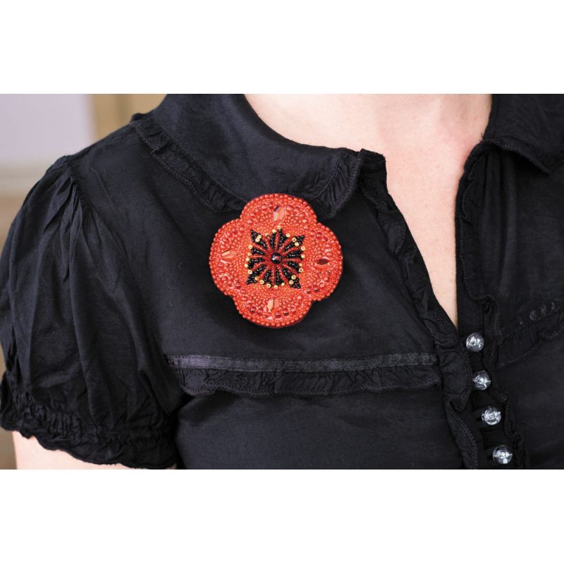 Christmas Ornament Bead Embroidery Kit "Poppy"