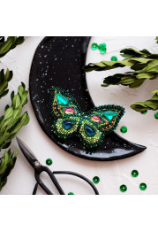 Christmas Ornament Bead Embroidery Kit "Emerald august"