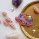 Christmas Ornament Bead Embroidery Kit "Pink baby elephant"