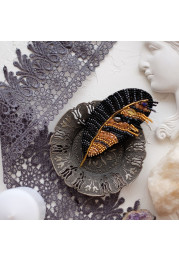 Christmas Ornament Bead Embroidery Kit "Feather"