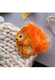 Christmas Ornament Bead Embroidery Kit "Fluffy"