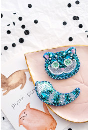 Christmas Ornament Bead Embroidery Kit "Cheshire Cat"
