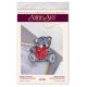 Christmas Ornament Bead Embroidery Kit "Bear in love"