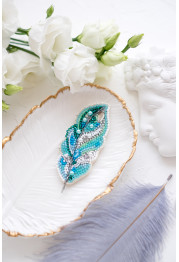 Christmas Ornament Bead Embroidery Kit "Light feather"