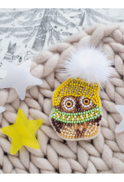 Christmas Ornament Bead Embroidery Kit "Owl Kuzya"
