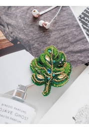 Christmas Ornament Bead Embroidery Kit "Monster leaf"