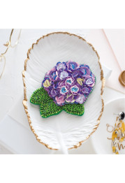Christmas Ornament Bead Embroidery Kit "Beautiful hydrangea"