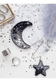 Christmas Ornament Bead Embroidery Kit "Moon"