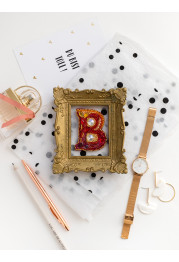Christmas Ornament Bead Embroidery Kit "Letter "B""