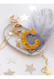 Christmas Ornament Bead Embroidery Kit "Letter "C""