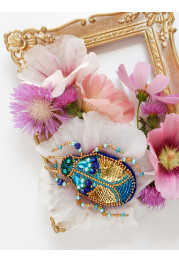 Christmas Ornament Bead Embroidery Kit "Azurite"