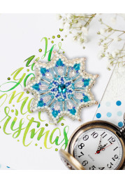 Christmas Ornament Bead Embroidery Kit "Snowflake little"