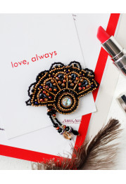 Christmas Ornament Bead Embroidery Kit "Fan"