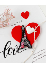 Christmas Ornament Bead Embroidery Kit "Heart of France"