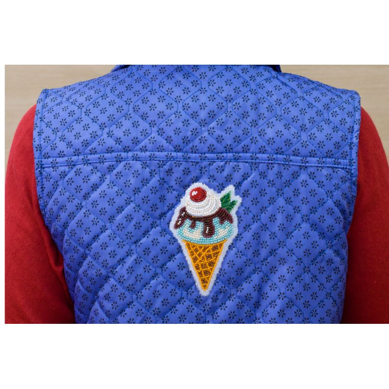 Christmas Ornament Bead Embroidery Kit "Ice cream"