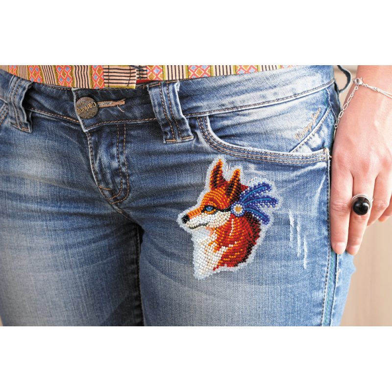 Christmas Ornament Bead Embroidery Kit "Fox"