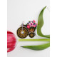 Christmas Ornament Bead Embroidery Kit "Small bike"