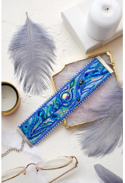Bead Embroidery Kit on Art Canvas "Bracelet “Feather touch”"