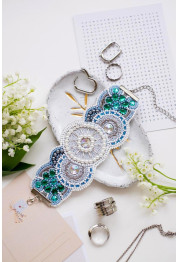 Bead Embroidery Kit on Art Canvas "Bracelet “Arabesque”"