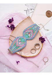Bead Embroidery Kit on Art Canvas "Bracelet “Morning tenderness”"