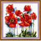 Cross Stitch Kit "Scarlet poppies"