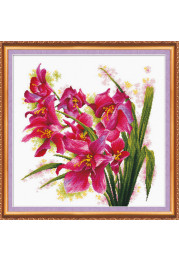 Cross Stitch Kit "Purple orchids"