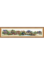 Cross Stitch Kit "Fairytale town"