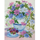 Cross Stitch Kit "Clematis in jug"