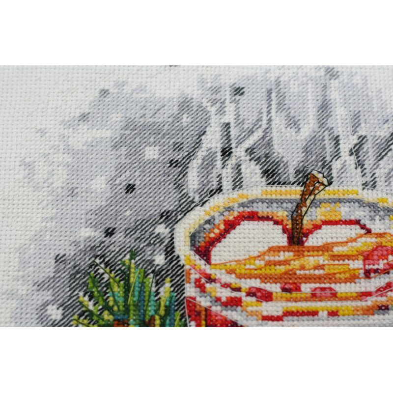 Cross Stitch Kit "Winter tea"