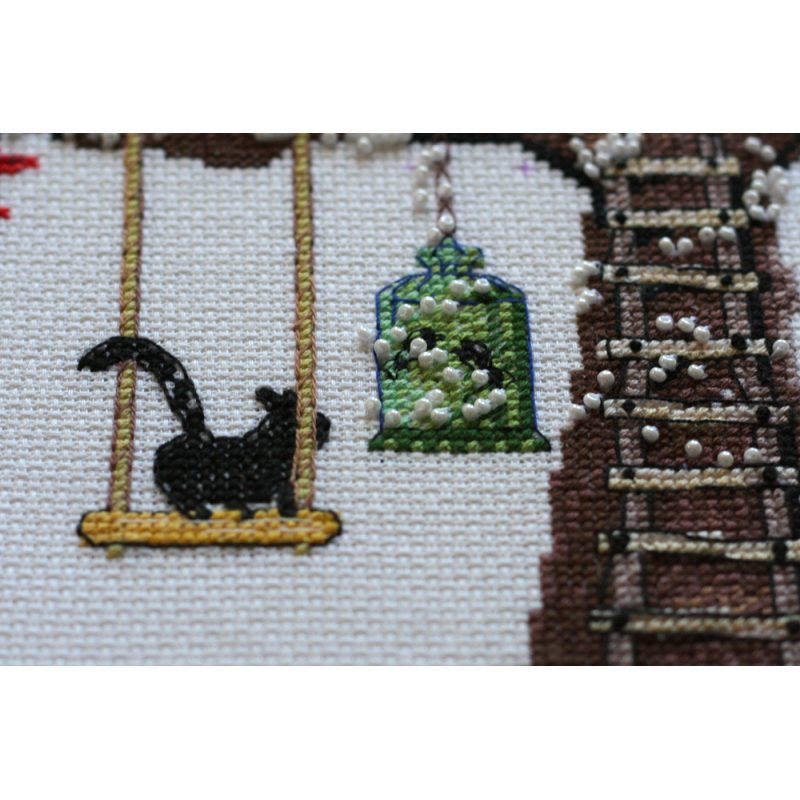 Cross Stitch Kit "Cat house"