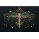 Cross Stitch Kit "Golden dragonfly"