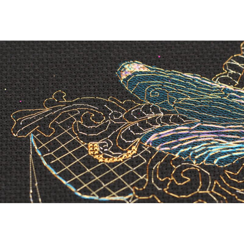 Cross Stitch Kit "Golden dragonfly"