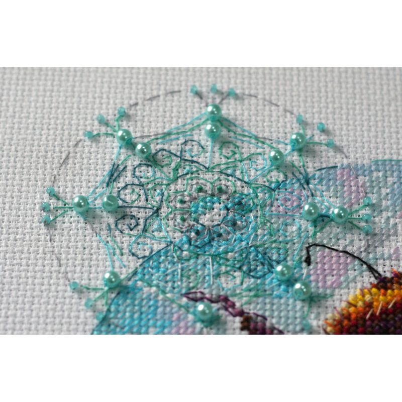Cross Stitch Kit "Caramel spider web"