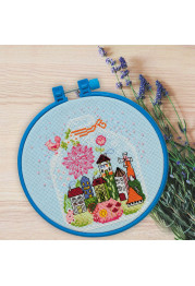 Cross Stitch Kit "Gift with cottages"