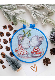 Cross Stitch Kit "Fallen in love mice"