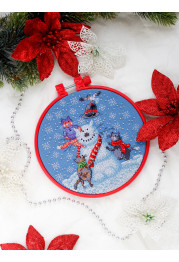 Cross Stitch Kit "Snowman cat"