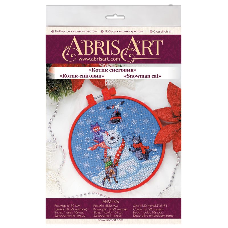 Cross Stitch Kit "Snowman cat"