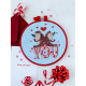 Cross Stitch Kit "Loving hedgehogs"