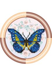 Mini Bead Embroidery Kit on Art Canvas "Butterfly"