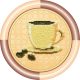 Mini Bead Embroidery Kit on Art Canvas "Coffee"