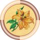 Mini Bead Embroidery Kit on Art Canvas "Lily"