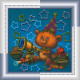 Mini Bead Embroidery Kit on Art Canvas "Stargazer"