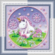 Mini Bead Embroidery Kit on Art Canvas "Pony"