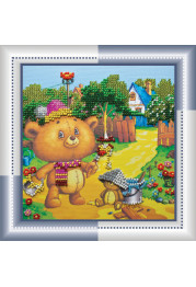 Mini Bead Embroidery Kit on Art Canvas "Artist"