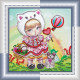 Mini Bead Embroidery Kit on Art Canvas "Carnival"