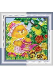 Mini Bead Embroidery Kit on Art Canvas "Hostess"
