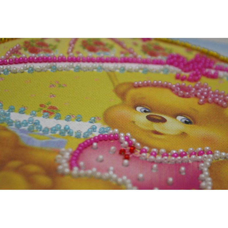 Mini Bead Embroidery Kit on Art Canvas "On a beach"